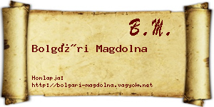 Bolgári Magdolna névjegykártya